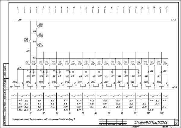 Електрична схема токарного верстата 1П756ДФ3 Електрична схема токарного верстата 1П756ДФ3